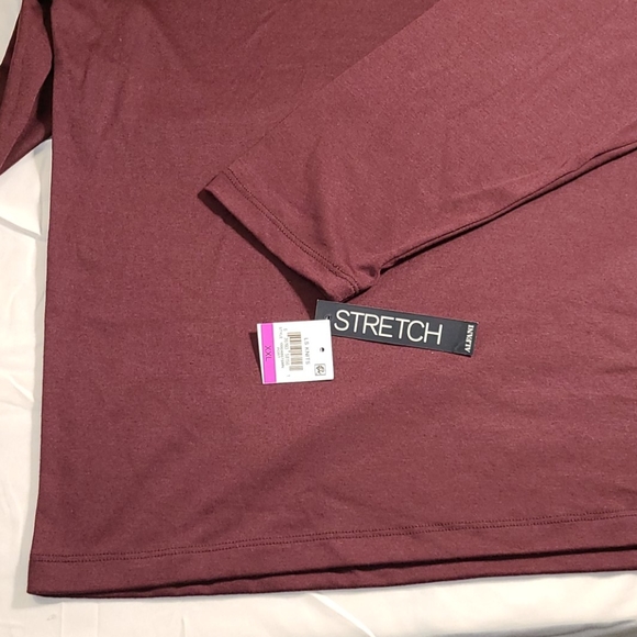 Alfani stretch long-sleeve V-neck deep red - Picture 10 of 16
